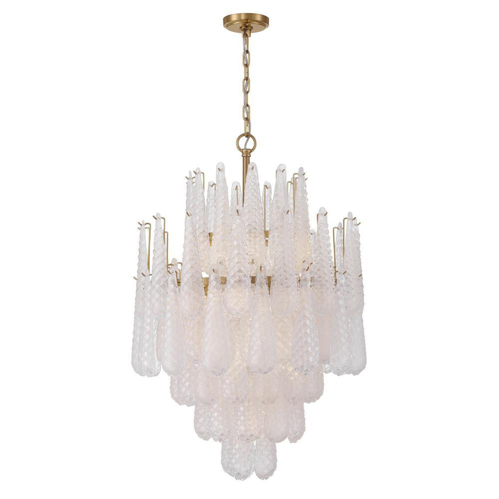 Crystorama Ollie 16 Light Chandelier Aged Brass
