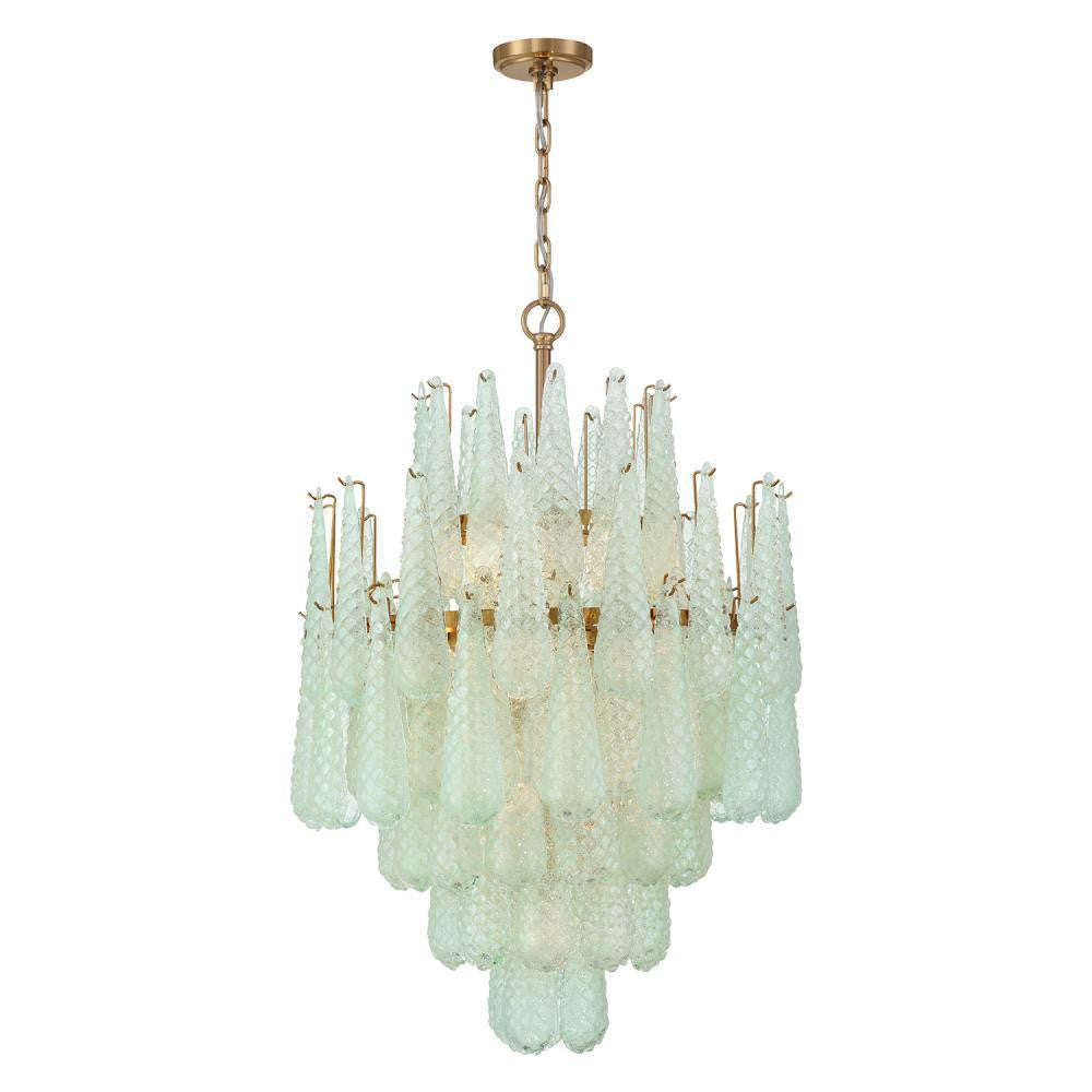Crystorama Ollie 16 Light Chandelier Aged Brass