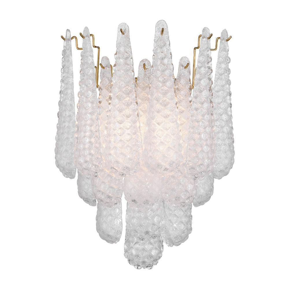 Crystorama Ollie 2 Light Sconce Aged Brass