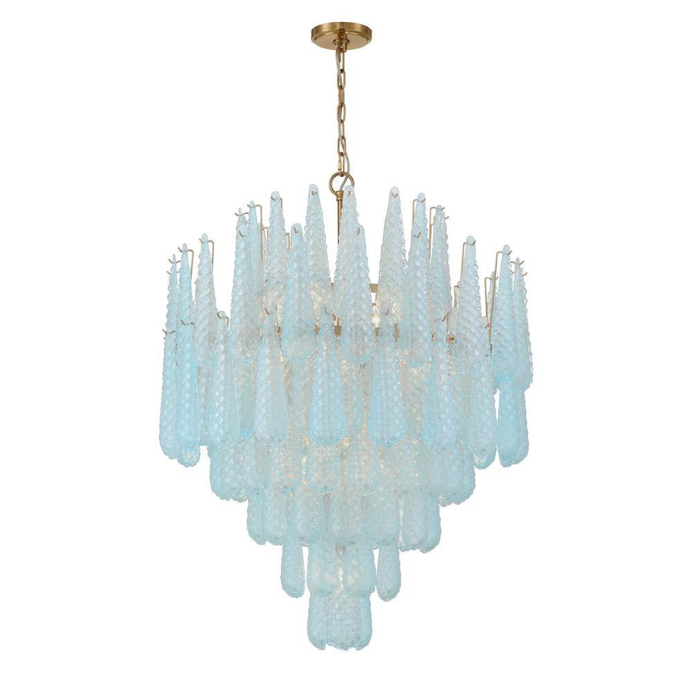 Crystorama Ollie 21 Light Chandelier Aged Brass