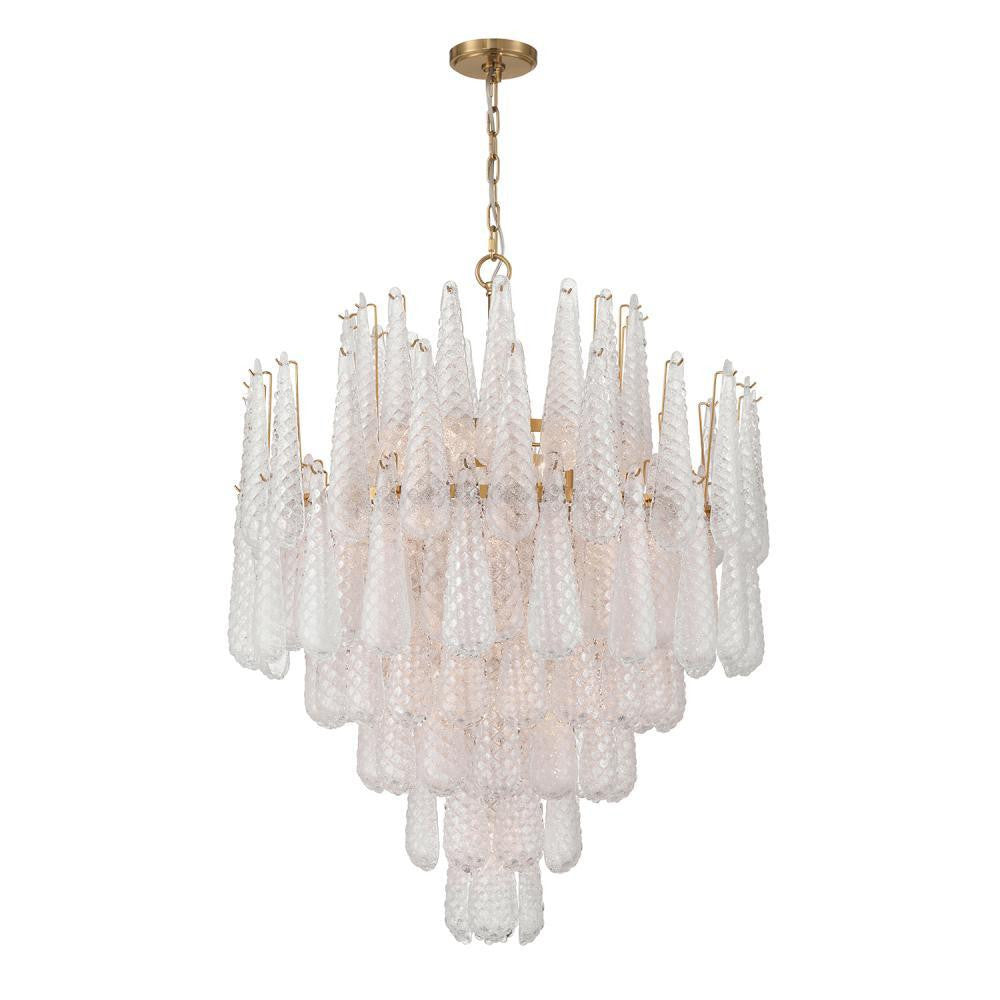 Crystorama Ollie 21 Light Chandelier Aged Brass