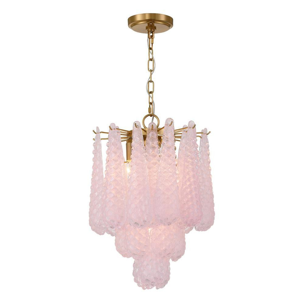 Crystorama Ollie 4 Light Pendant Aged Brass