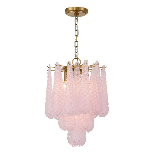 Crystorama Ollie 4 Light Pendant Aged Brass