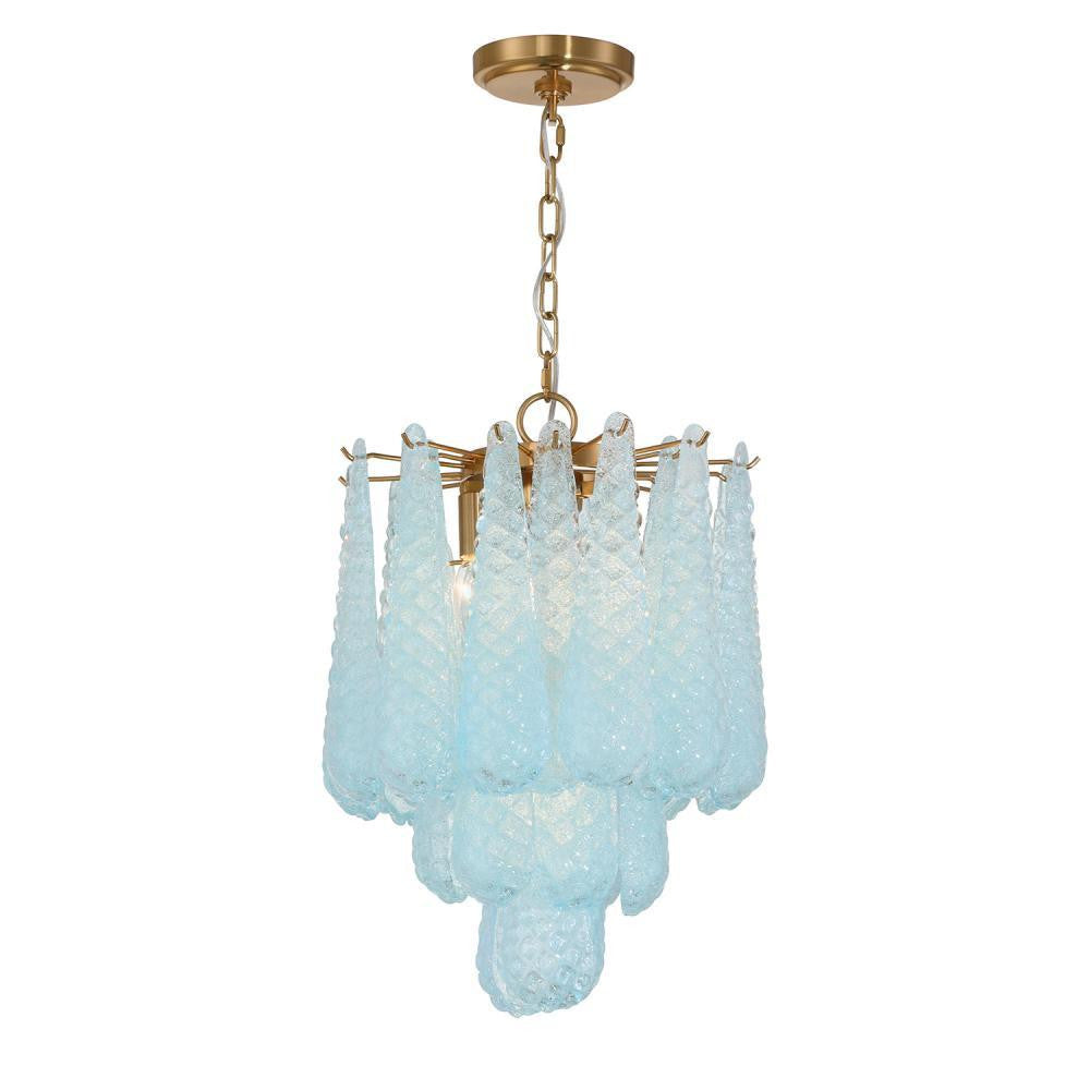 Crystorama Ollie 4 Light Pendant Aged Brass