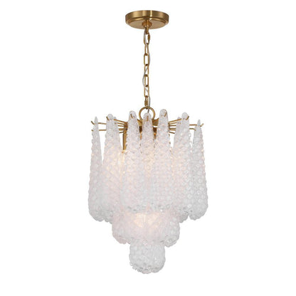 Crystorama Ollie 4 Light Pendant Aged Brass
