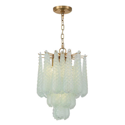 Crystorama Ollie 4 Light Pendant Aged Brass