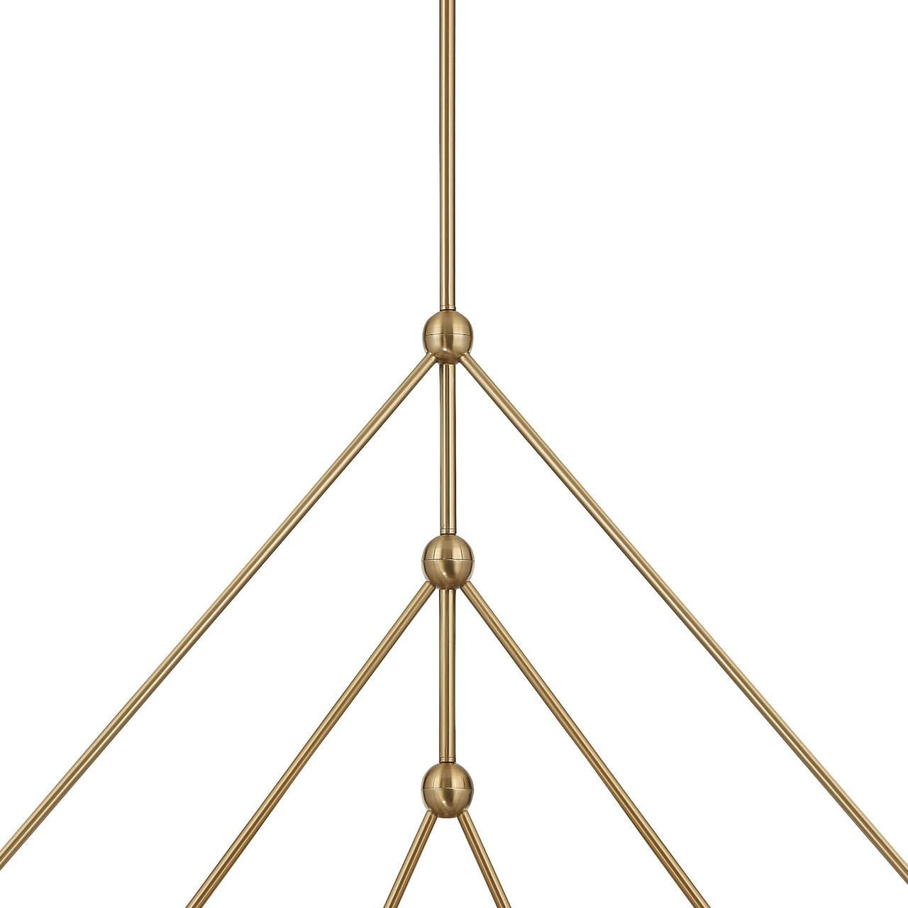 Crystorama Omni Chandelier - Aged Brass 28"H