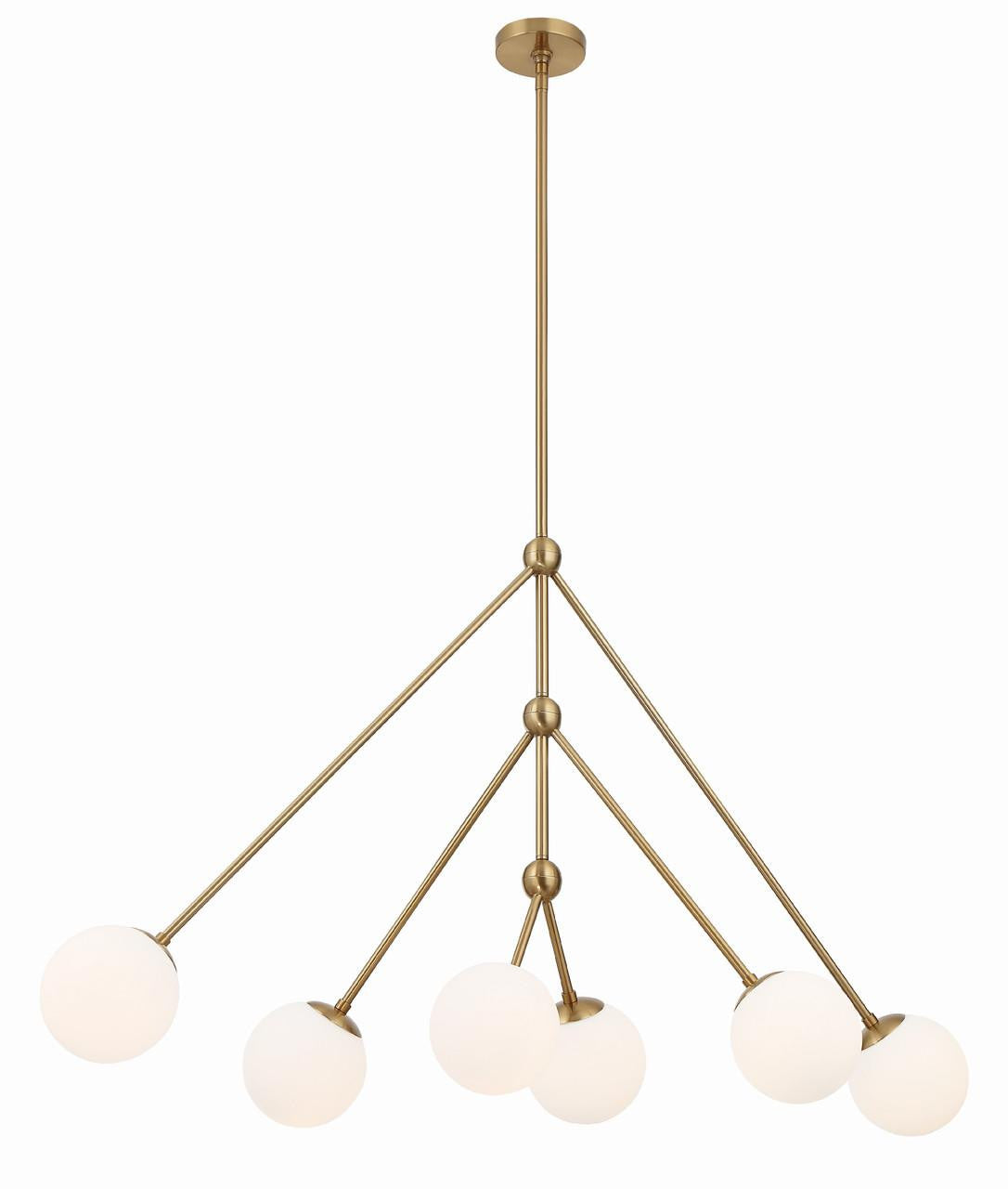 Crystorama Omni Chandelier - Aged Brass 28"H