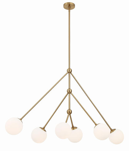 Crystorama Omni Chandelier - Aged Brass 28"H