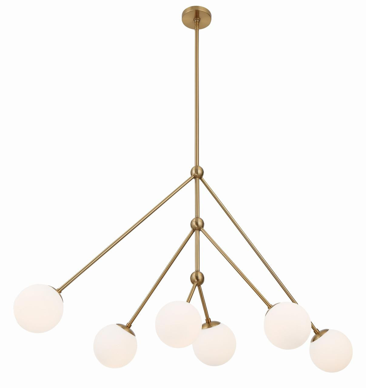 Crystorama Omni Chandelier - Aged Brass 28"H