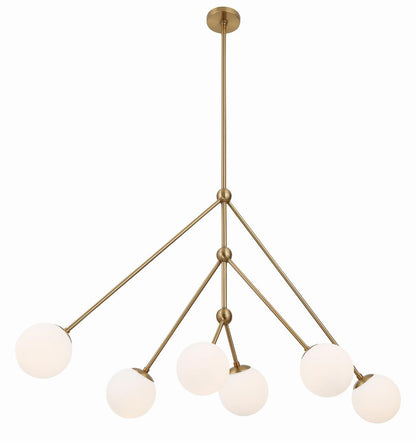 Crystorama Omni Chandelier - Aged Brass 28"H