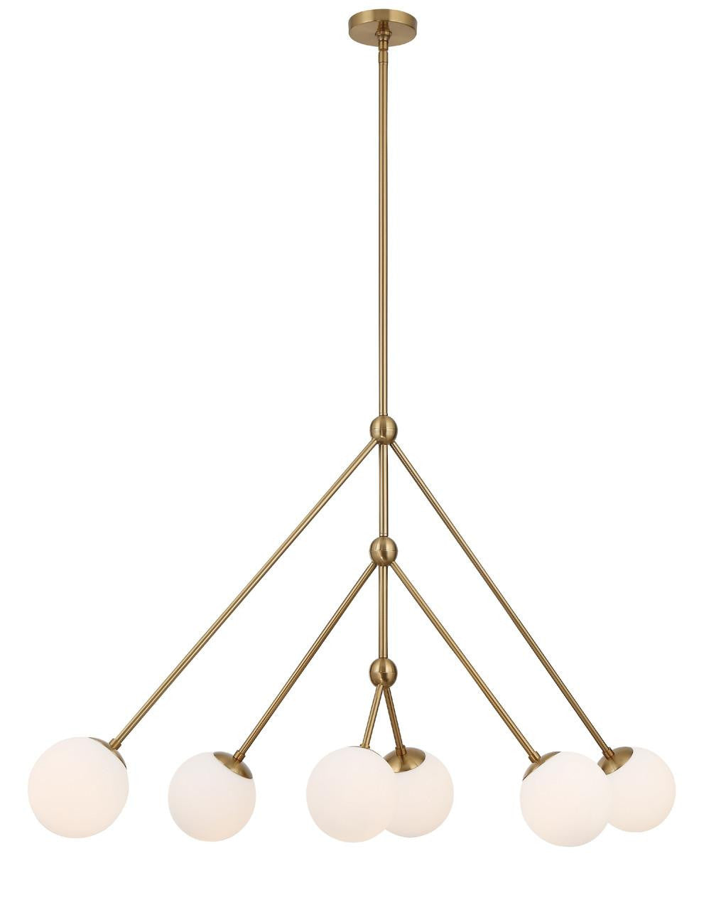 Crystorama Omni Chandelier - Aged Brass 28"H