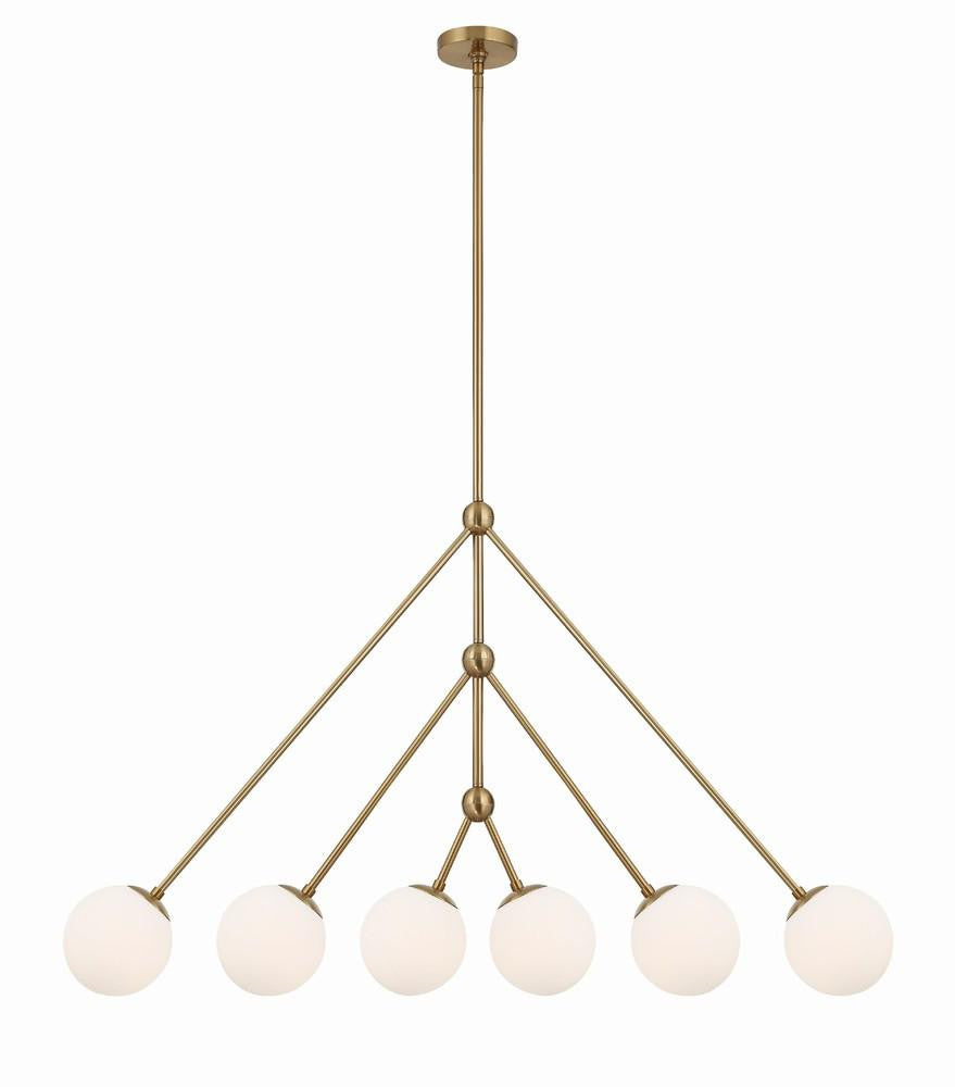 Crystorama Omni Chandelier Aged Brass