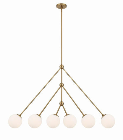 Crystorama Omni Chandelier Aged Brass