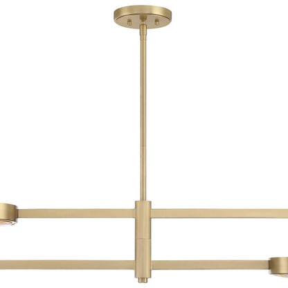 Crystorama Orson 4 Light Chandelier - Modern Gold 9"H