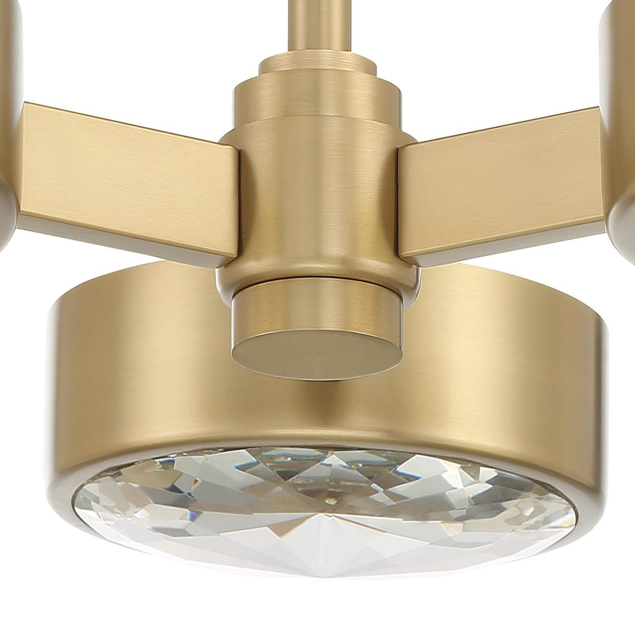 Crystorama Orson Semi Flush Mount Modern Gold