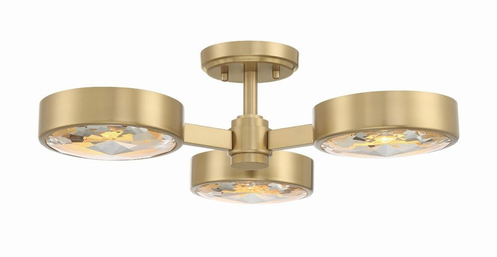 Crystorama Orson Semi Flush Mount Modern Gold
