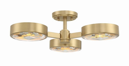 Crystorama Orson Semi Flush Mount Modern Gold