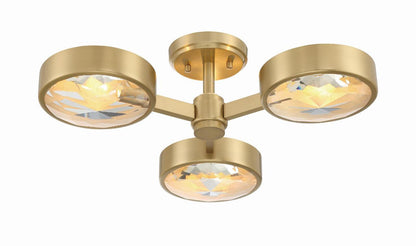 Crystorama Orson Semi Flush Mount - Modern Gold 6.5"H