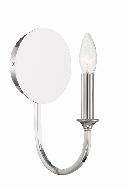 Crystorama Payton 1 Light Wall Sconce - Polished Chrome 11.75"H