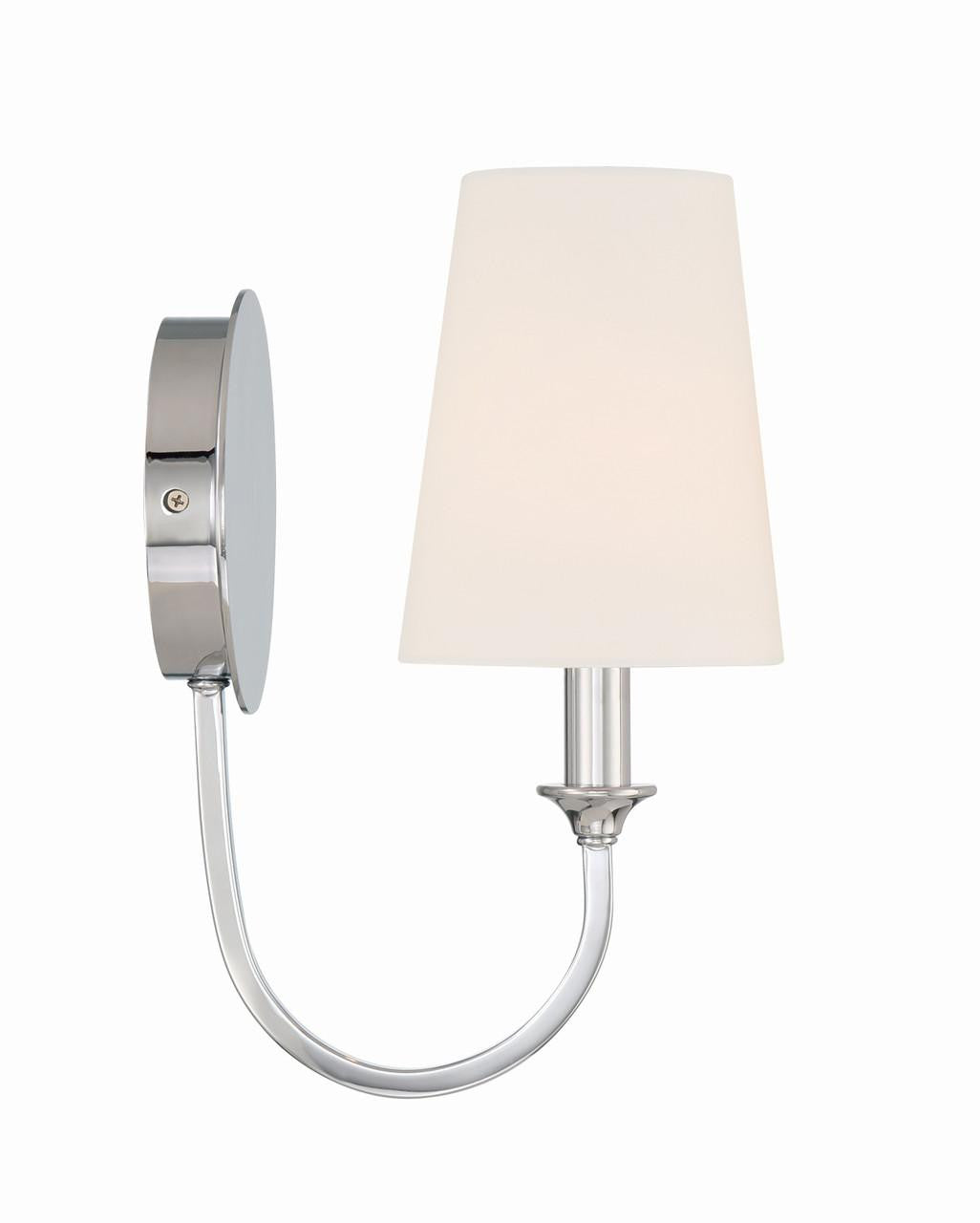 Crystorama Payton 1 Light Wall Sconce - Polished Chrome 11.75"H