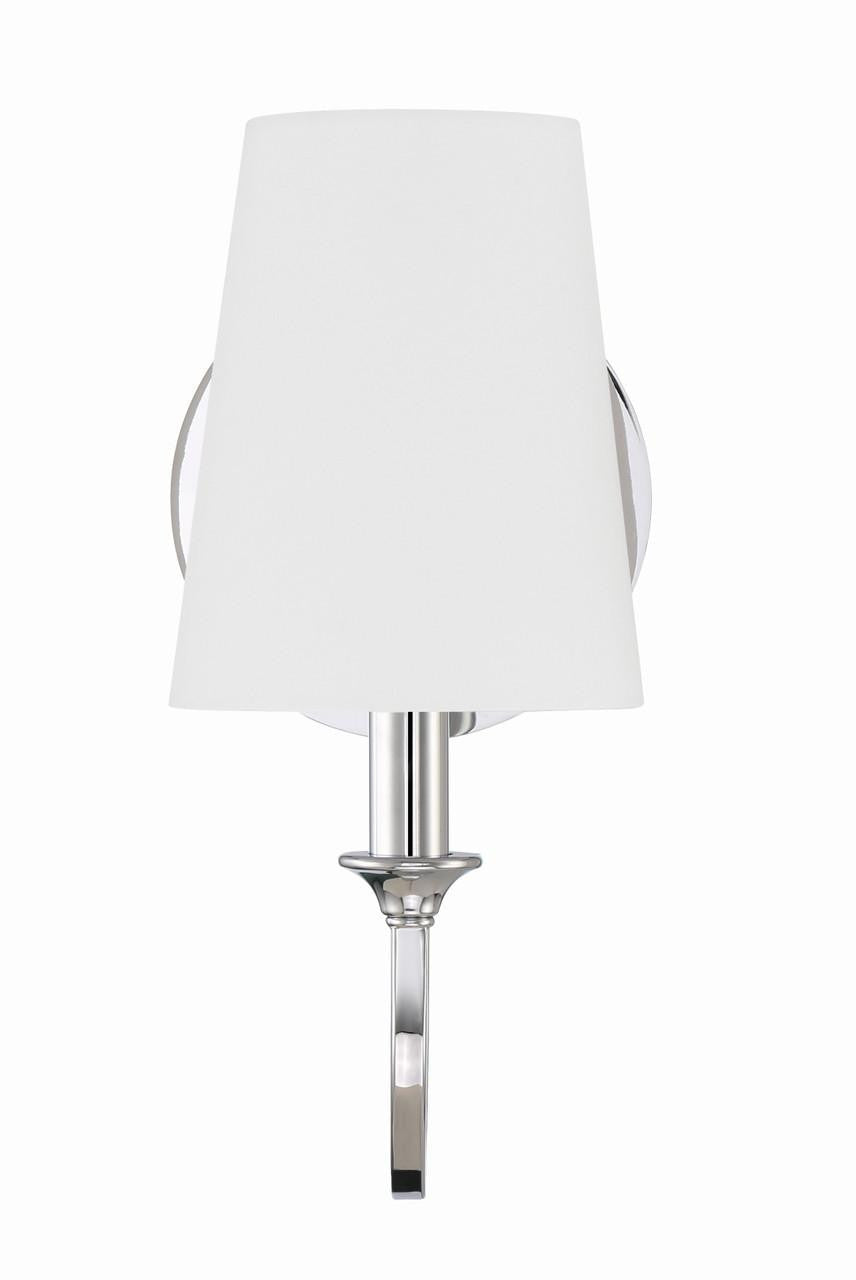 Crystorama Payton 1 Light Wall Sconce - Polished Chrome 11.75"H