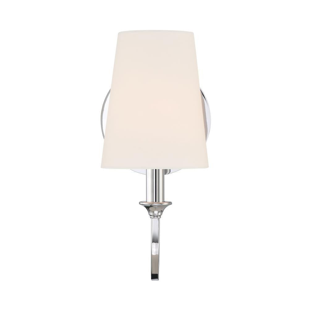 Crystorama Payton 1 Light Wall Sconce - Polished Chrome 11.75"H
