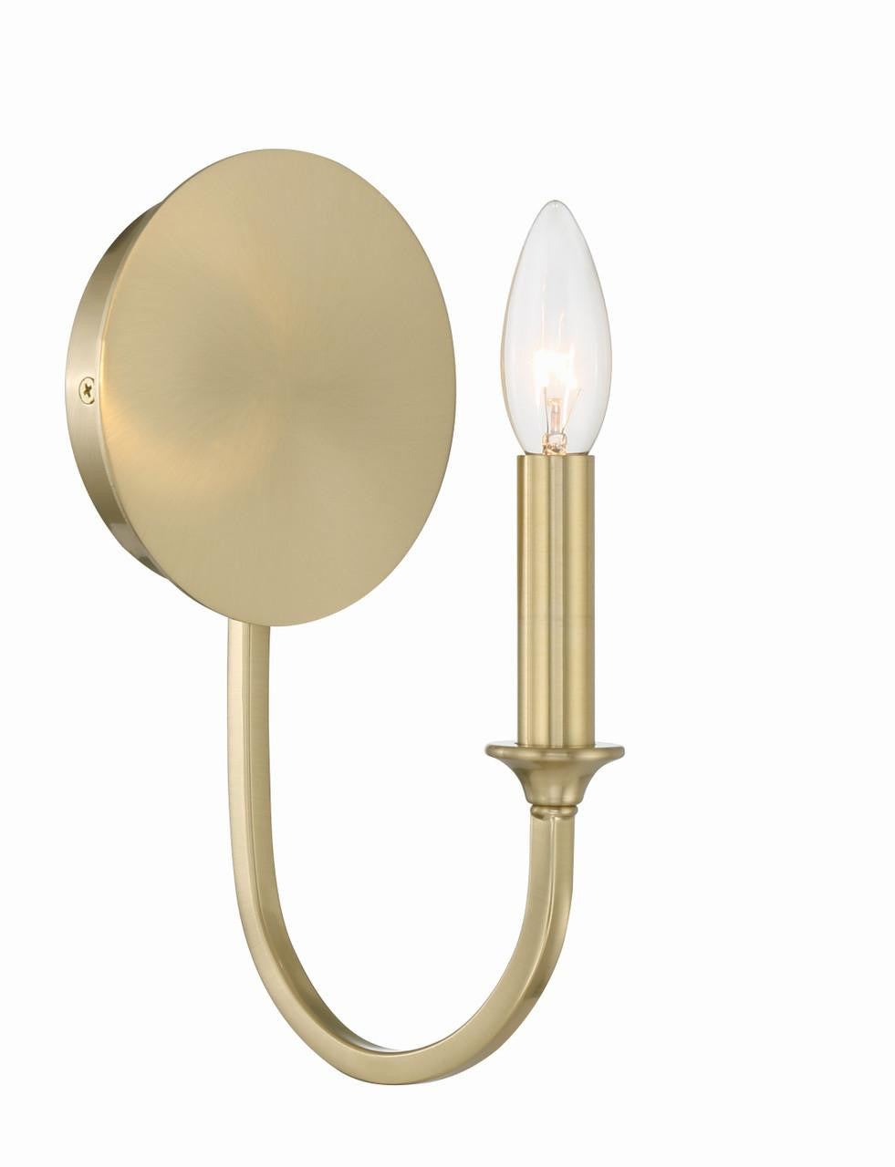 Crystorama Payton 1 Light Wall Sconce - Vibrant Gold 11.75"H