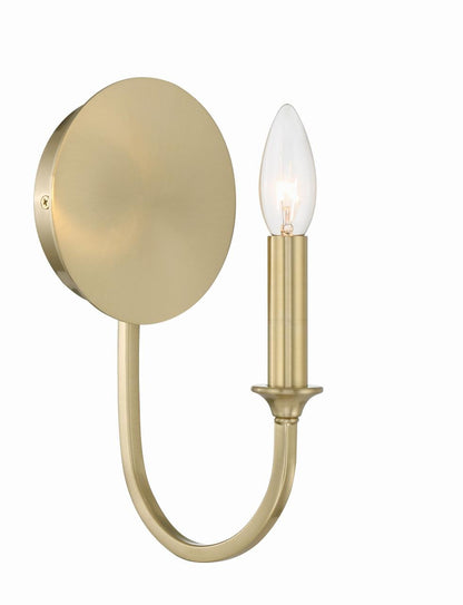 Crystorama Payton 1 Light Wall Sconce - Vibrant Gold 11.75"H