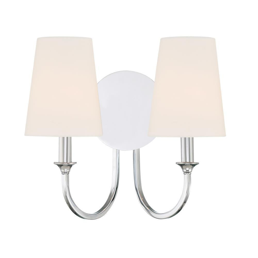 Crystorama Payton Wall Sconce Polished Chrome