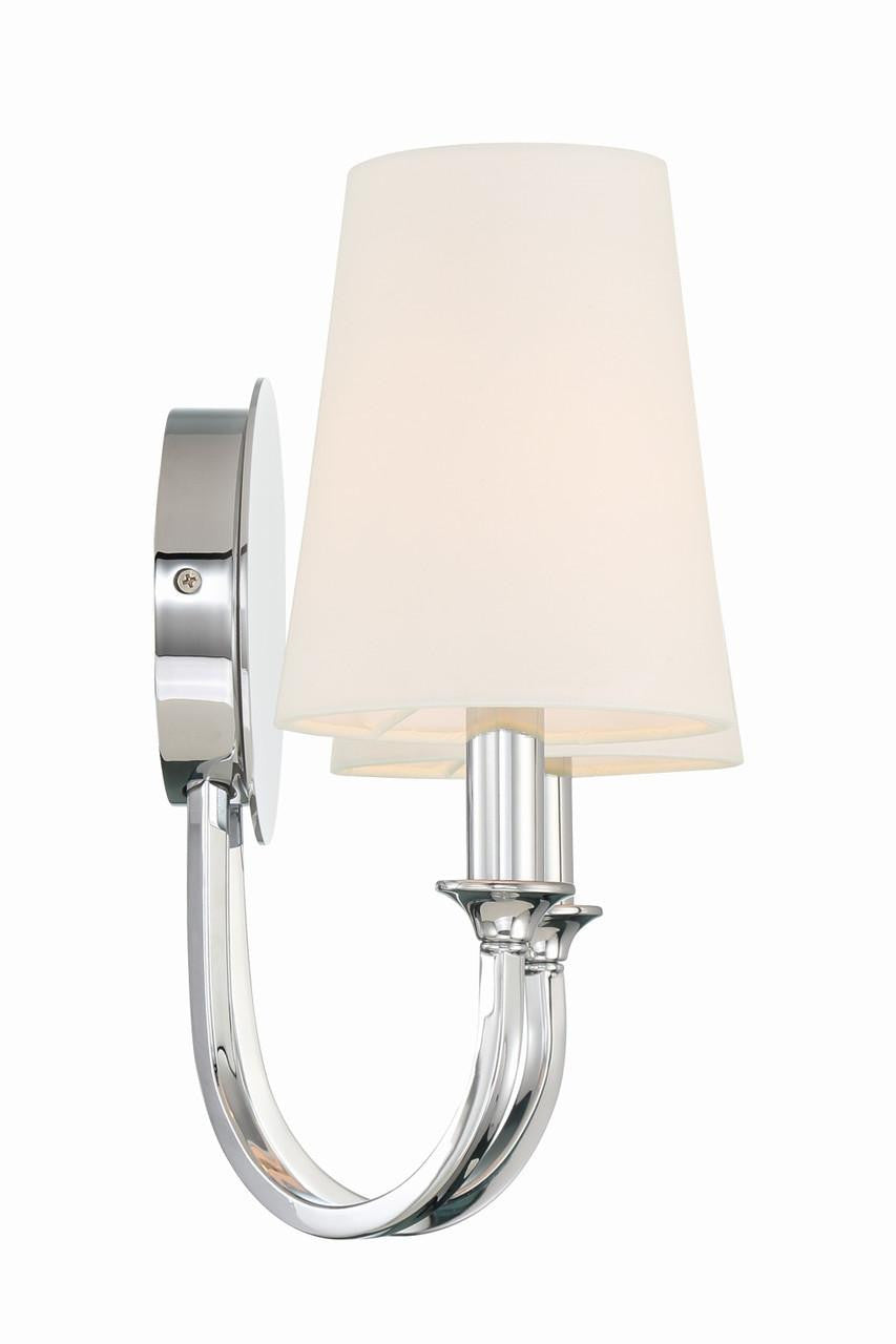 Crystorama Payton 2 Light Wall Sconce - Polished Chrome 11.75"H