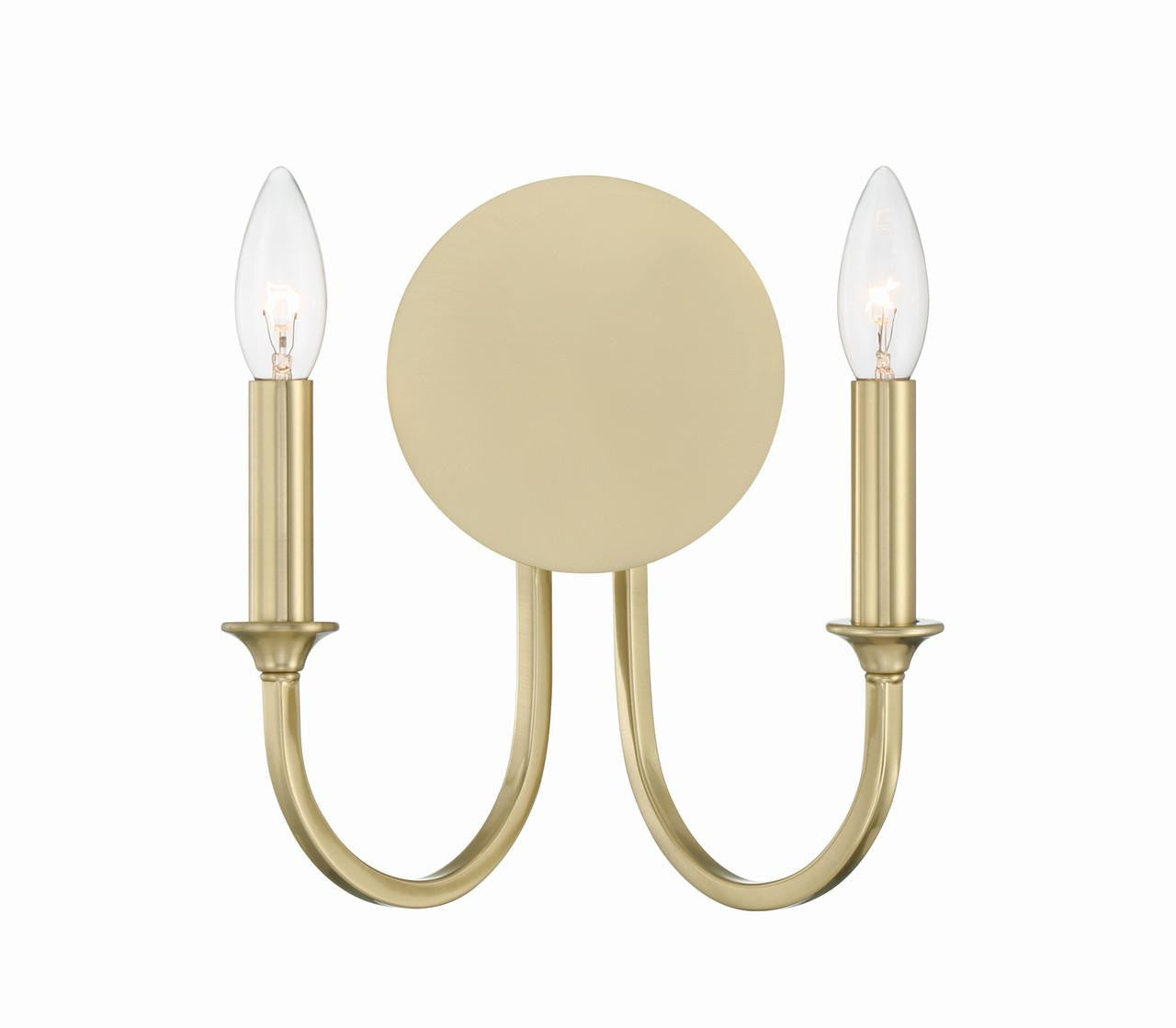 Crystorama Payton 2 Light Wall Sconce - Vibrant Gold 11.75"H