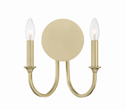 Crystorama Payton 2 Light Wall Sconce - Vibrant Gold 11.75"H