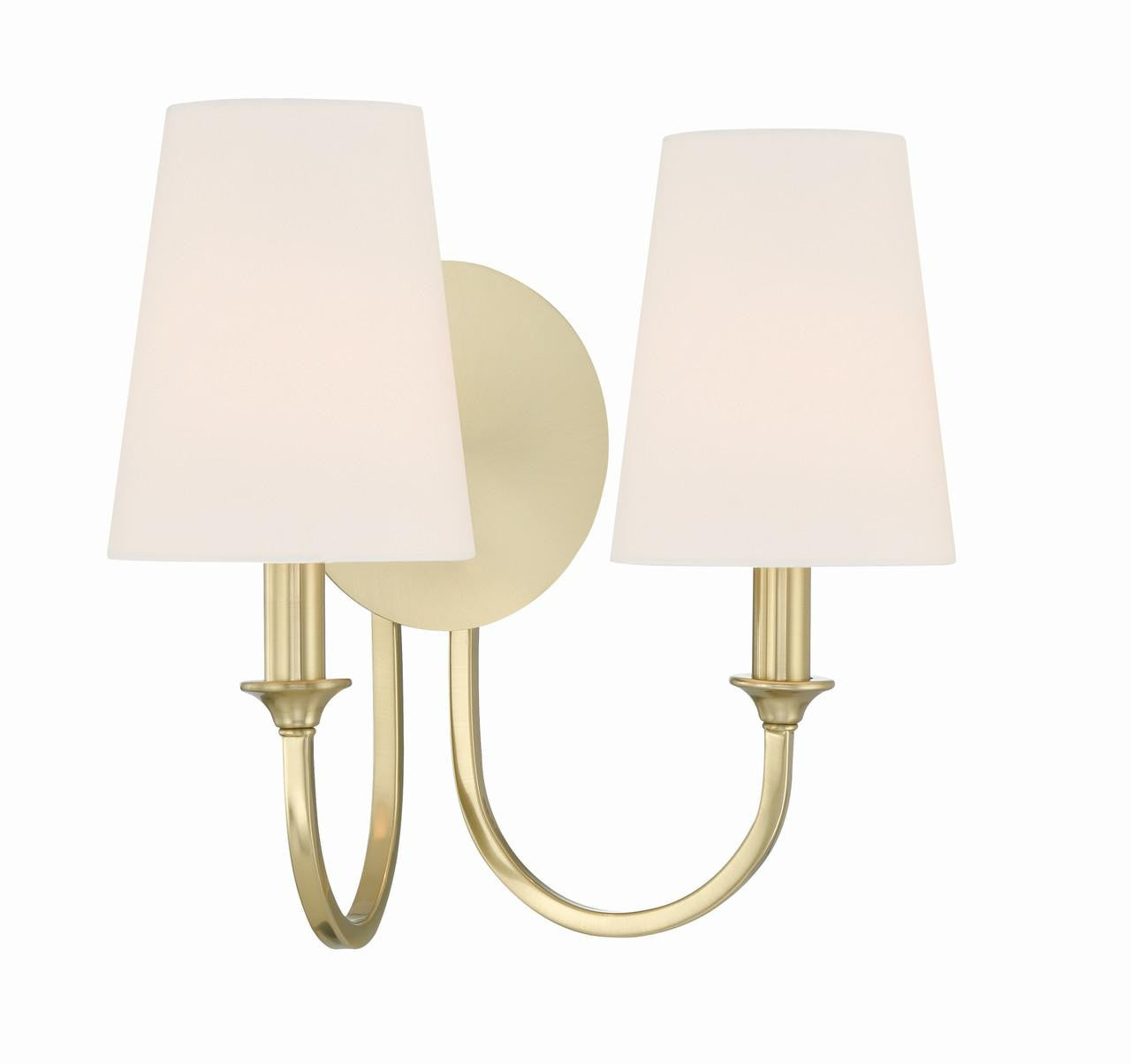 Crystorama Payton 2 Light Wall Sconce - Vibrant Gold 11.75"H