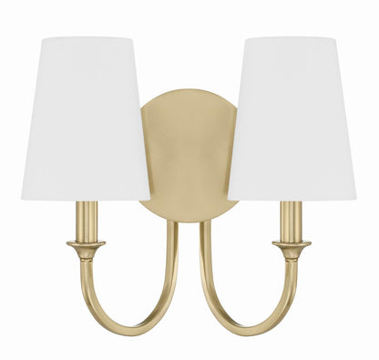 Crystorama Payton 2 Light Wall Sconce - Vibrant Gold 11.75"H
