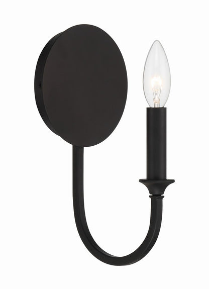 Crystorama Payton Wall Sconce - Black Forged 11.75"H