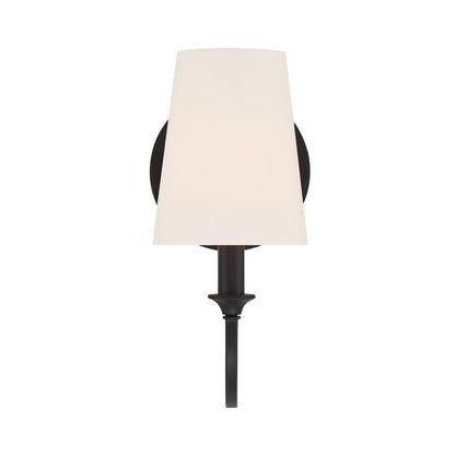 Crystorama Payton Wall Sconce Black Forged