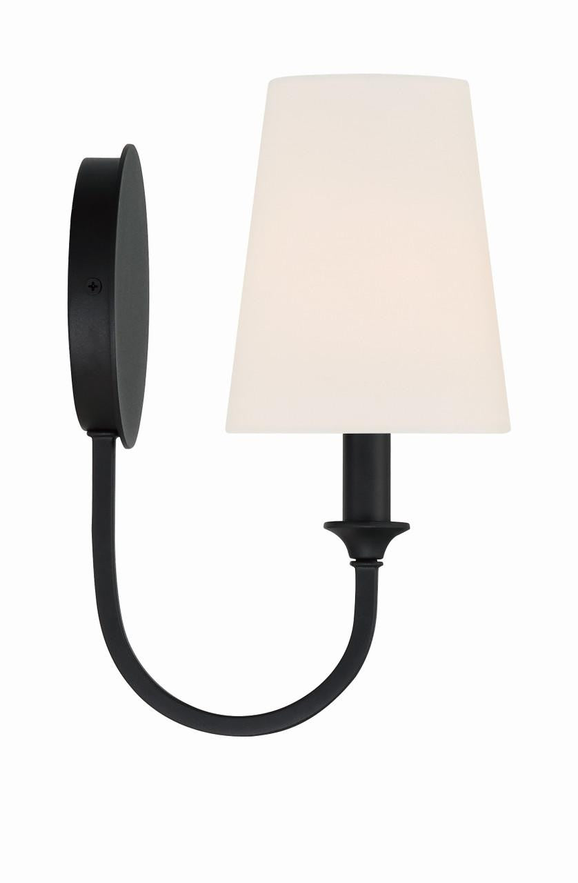 Crystorama Payton Wall Sconce - Black Forged 11.75"H