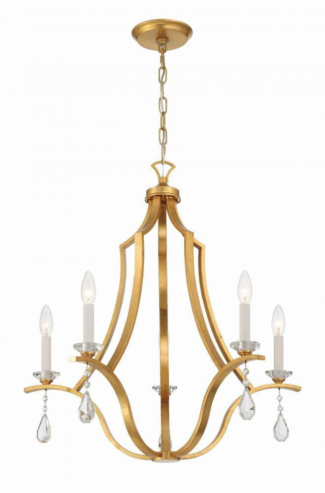 Crystorama Perry Chandelier Antique Gold