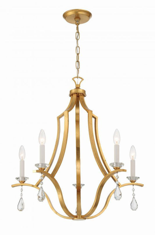 Crystorama Perry Chandelier Antique Gold