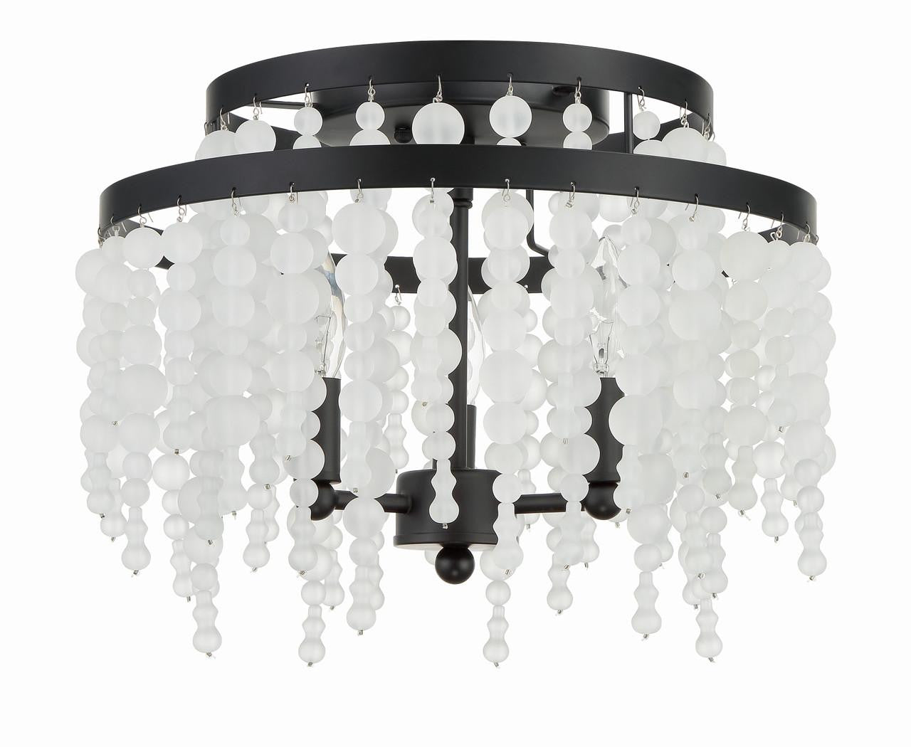 Crystorama Poppy 3 Light Semi Flush Mount
