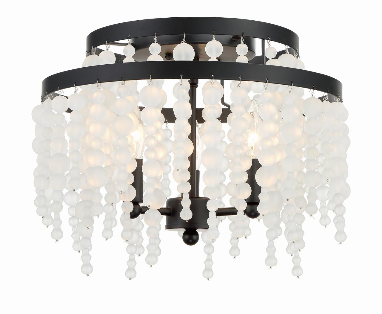 Crystorama Poppy 3 Light Semi Flush Mount