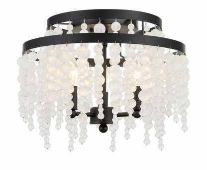 Crystorama Poppy 3 Light Semi Flush Mount