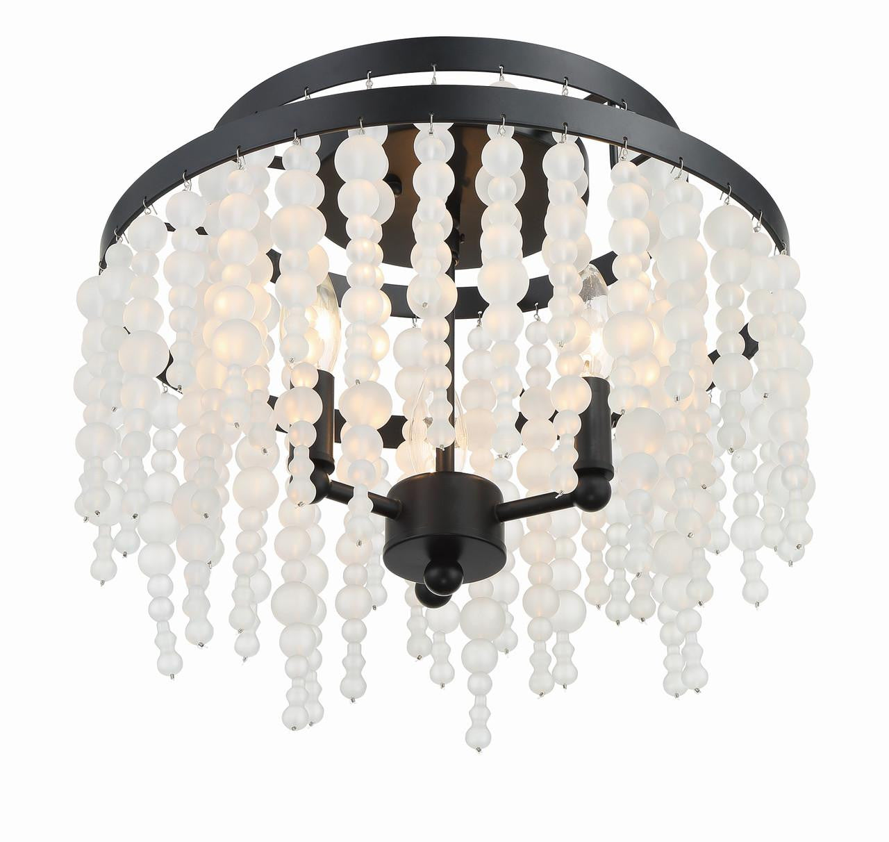Crystorama Poppy 3 Light Semi Flush Mount