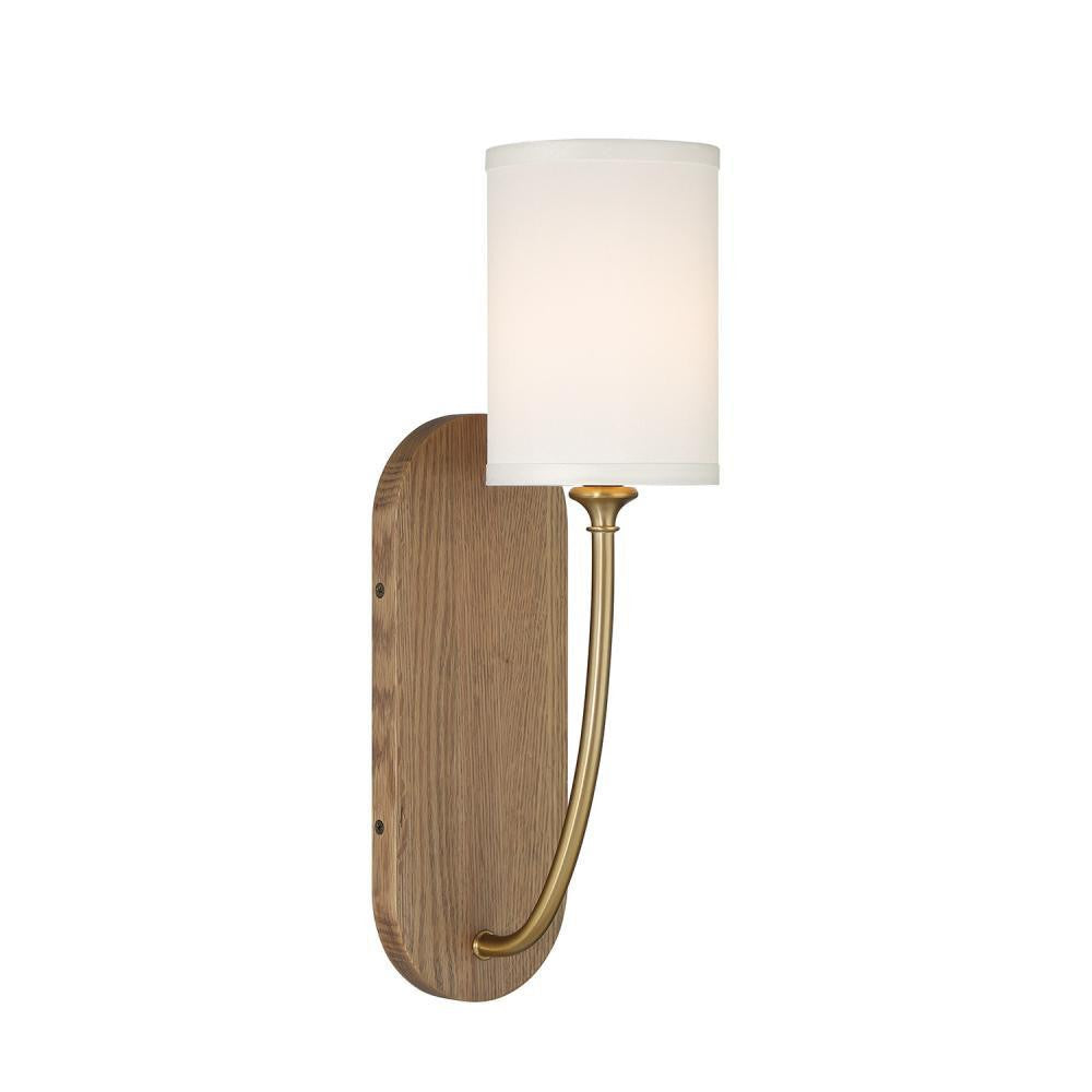 Crystorama Preston 1 Light Wall Sconce Vibrant Gold