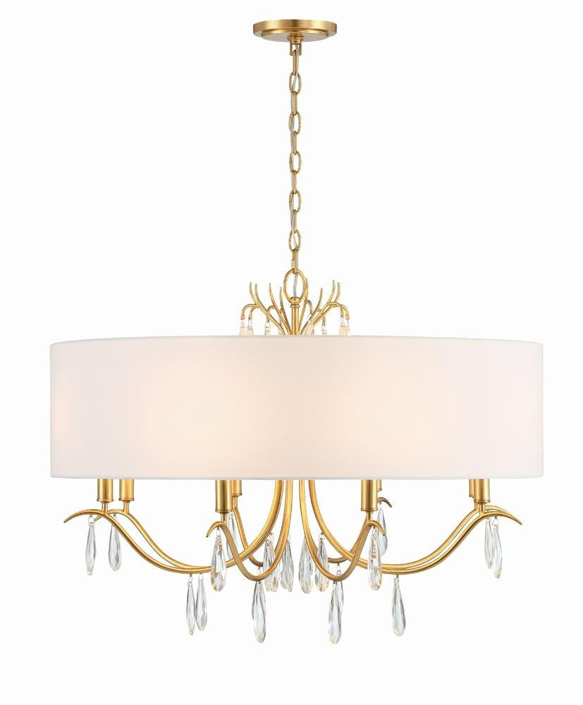 Crystorama Rollins Chandelier Antique Gold