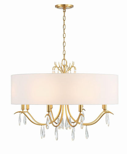 Crystorama Rollins Chandelier Antique Gold