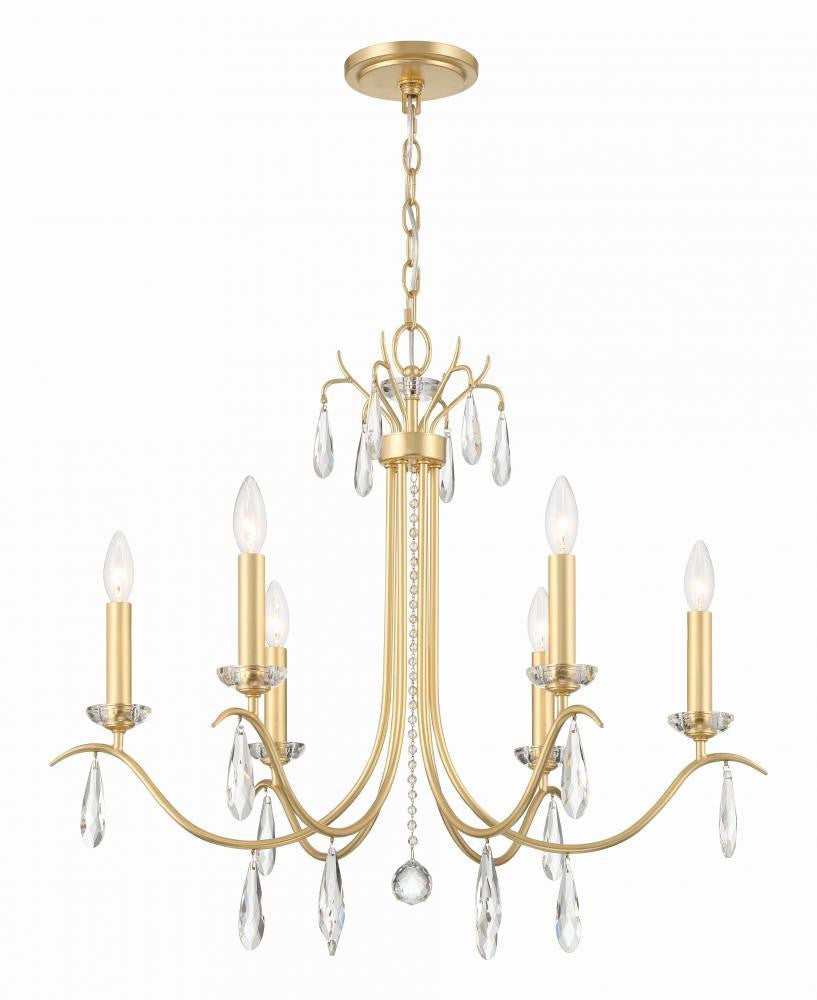 Crystorama Rollins Chandelier Antique Gold
