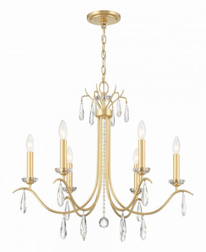 Crystorama Rollins Chandelier Antique Gold