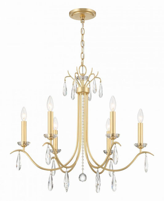 Crystorama Rollins Chandelier Antique Gold